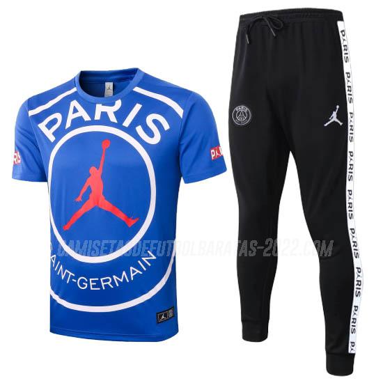 camiseta de entrenamiento paris saint-germain jordan azul 2020