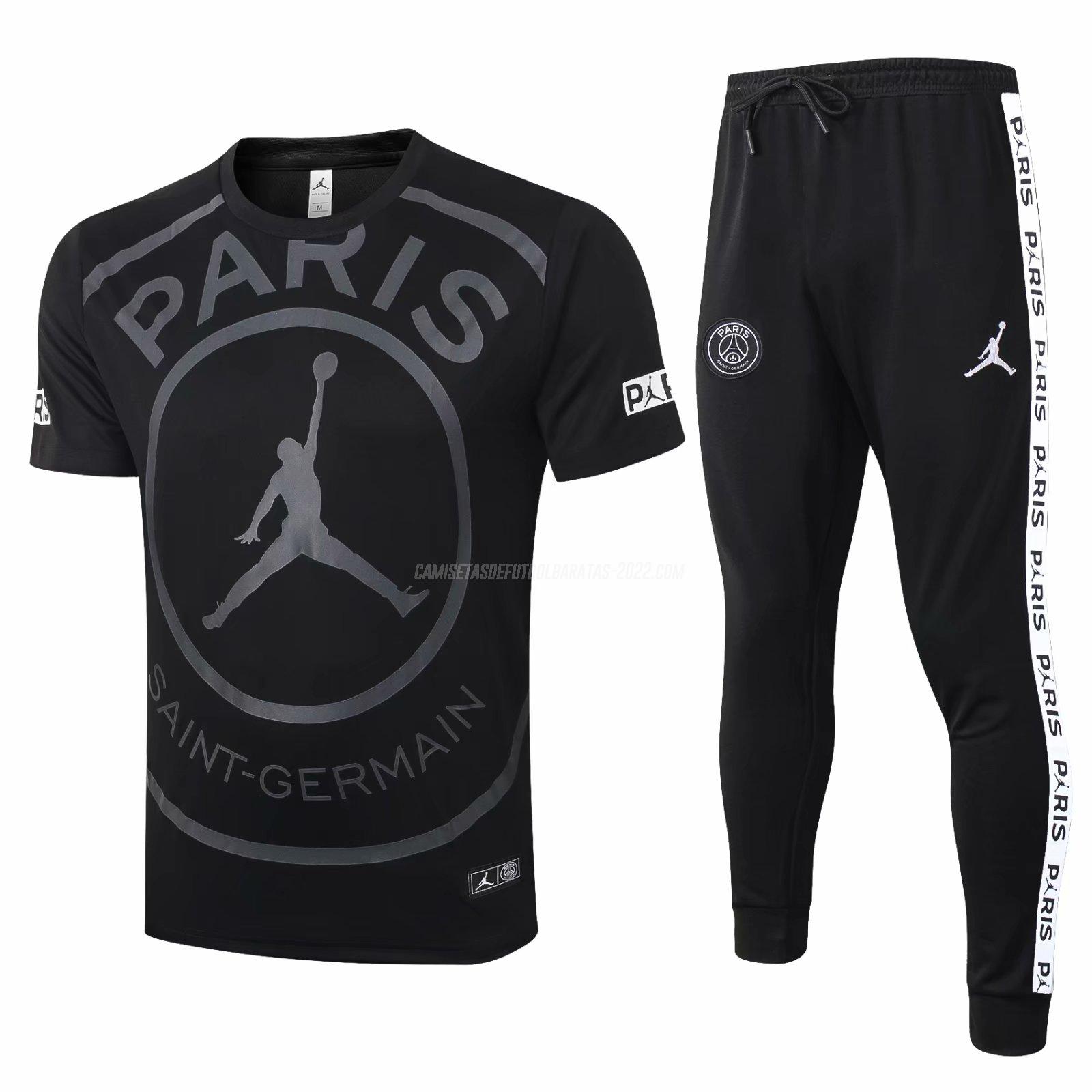 camiseta de entrenamiento paris saint-germain jordan negro 2020
