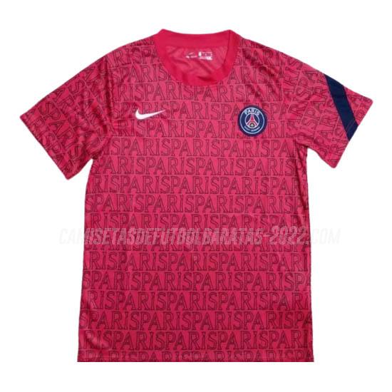 camiseta de entrenamiento paris saint-germain pre-match rojo 2020