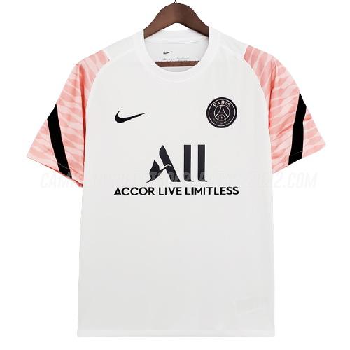 camiseta de entrenamiento paris saint-germain rosa blanco 2021-22