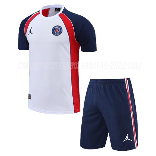 camiseta de entrenamiento paris saint-germain traje blanco azul rojo 2022-23