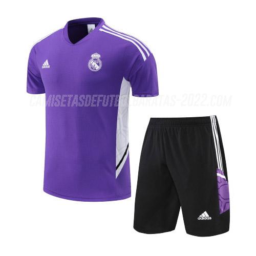 camiseta de entrenamiento real madrid traje púrpura 2022-23