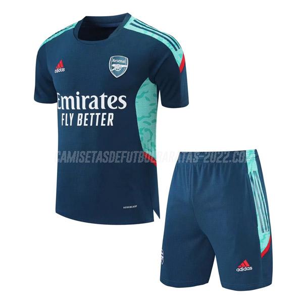 camiseta de entrenamiento y pantalones arsenal 08g1 azul 2021-22
