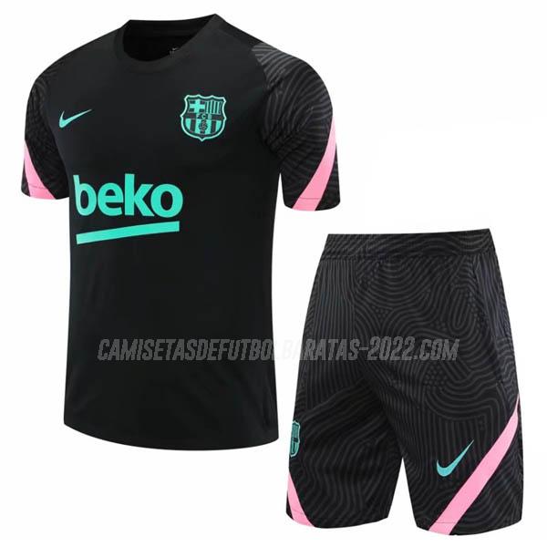 camiseta de entrenamiento y pantalones barcelona negro 2020-21