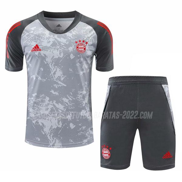 camiseta de entrenamiento y pantalones bayern munich gris 2020-21