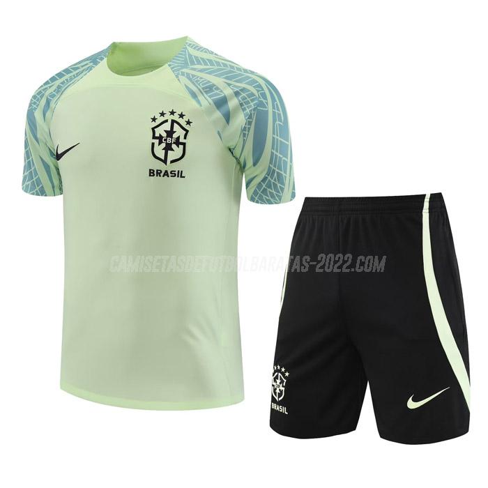camiseta de entrenamiento y pantalones brasil 221221a1 verde claro 2023