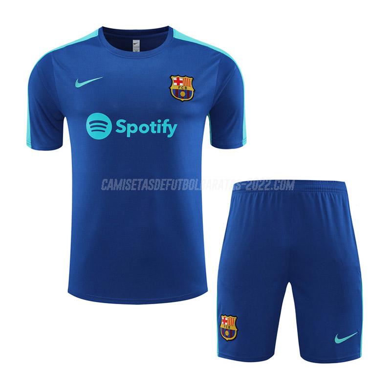 camiseta de entrenamiento y pantalones de la barcelona azul 2023-24