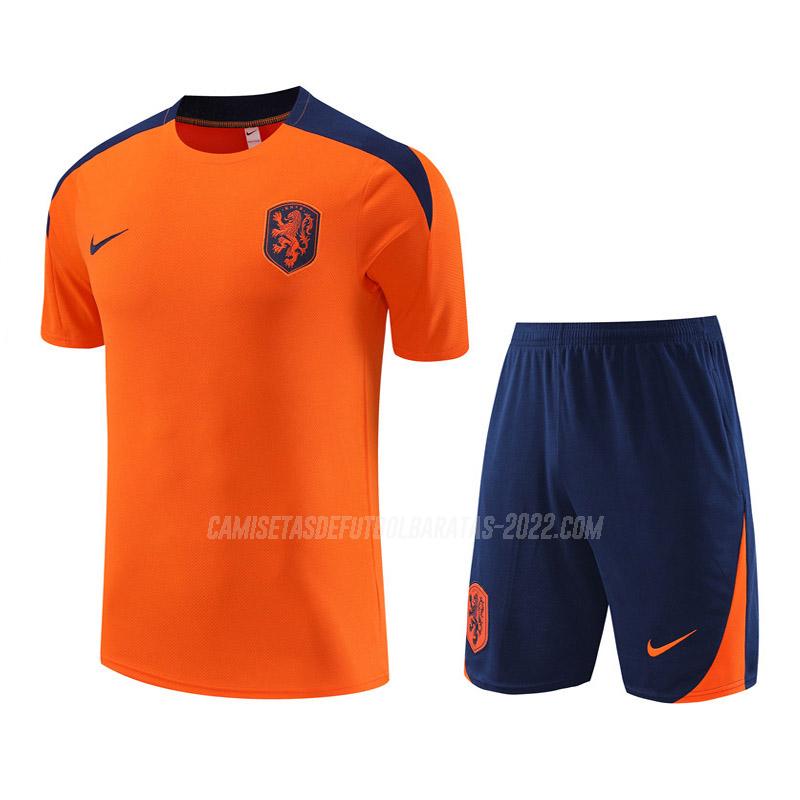 camiseta de entrenamiento y pantalones de la holanda naranja 2024