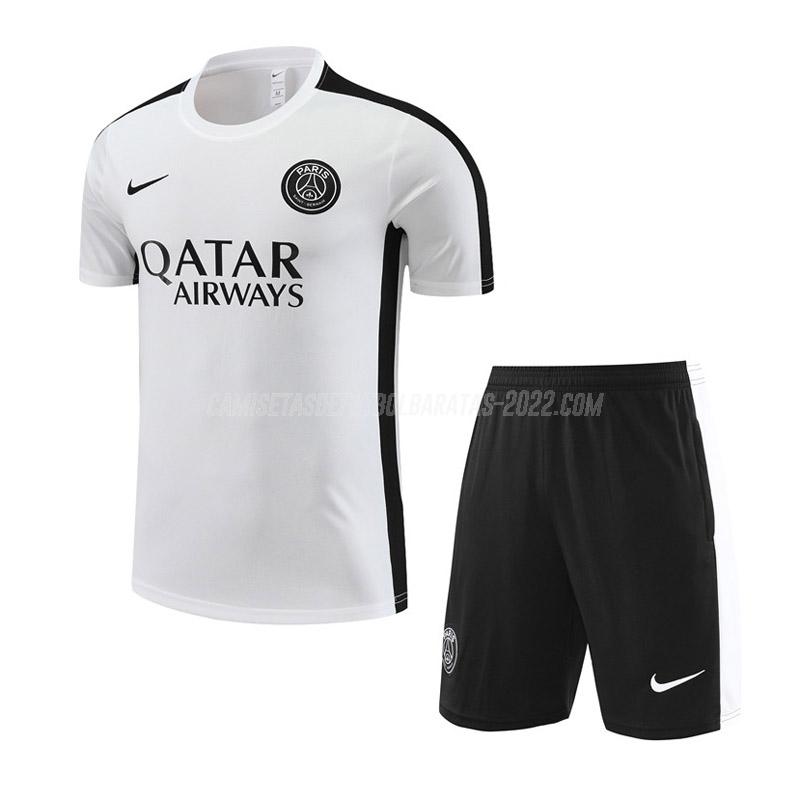 camiseta de entrenamiento y pantalones de la paris saint-germain blanco 2023-24