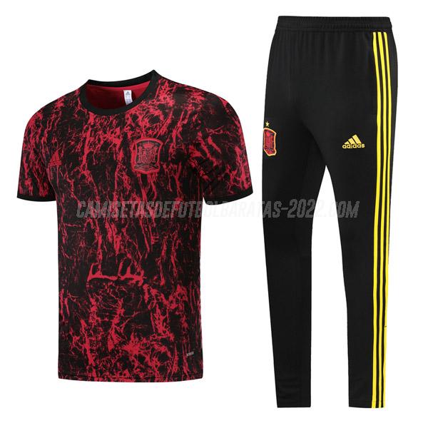 camiseta de entrenamiento y pantalones españa rojo 2021-22