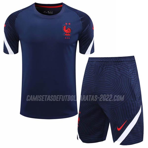 camiseta de entrenamiento y pantalones francia azul 2020-21