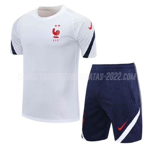 camiseta de entrenamiento y pantalones francia blanco 2020-21