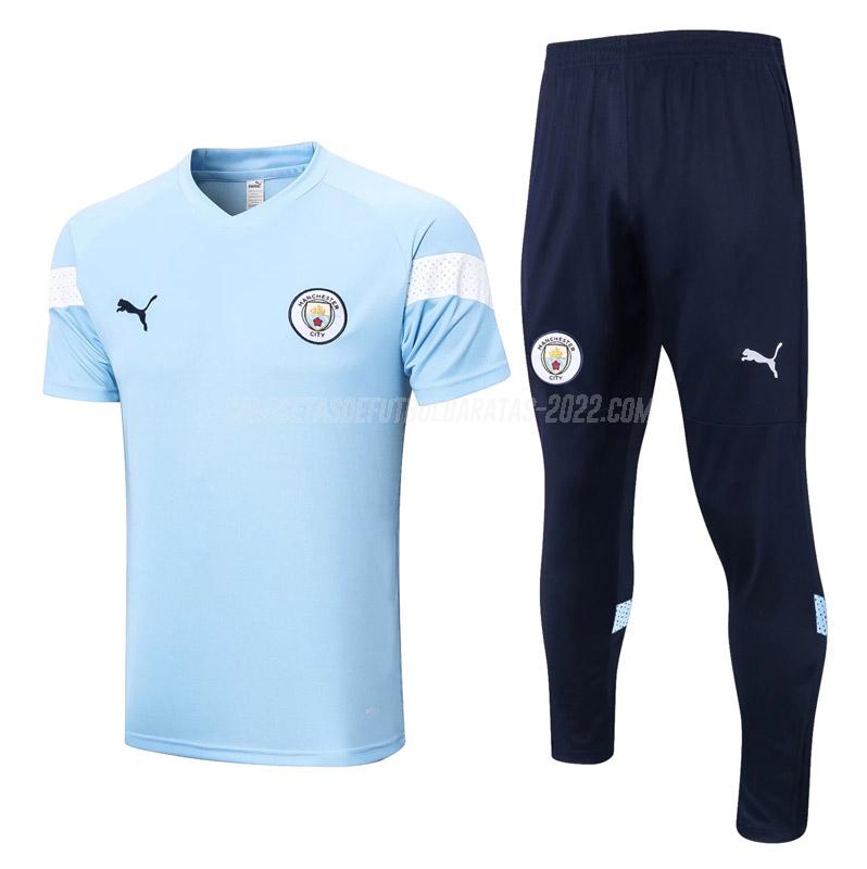camiseta de entrenamiento y pantalones manchester city 2317a2 azul 2023