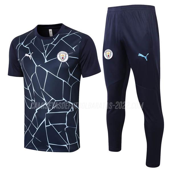camiseta de entrenamiento y pantalones manchester city azul marino 2020-21
