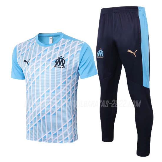 camiseta de entrenamiento y pantalones marseille azul 2020-21
