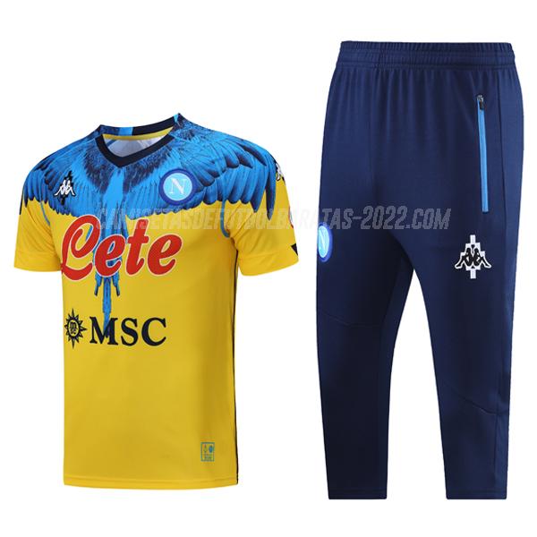 camiseta de entrenamiento y pantalones napoli amarillo 2021-22