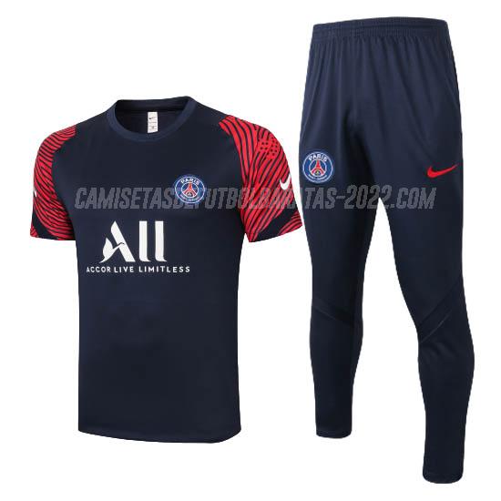 camiseta de entrenamiento y pantalones paris saint-germain azul marino 2020-21