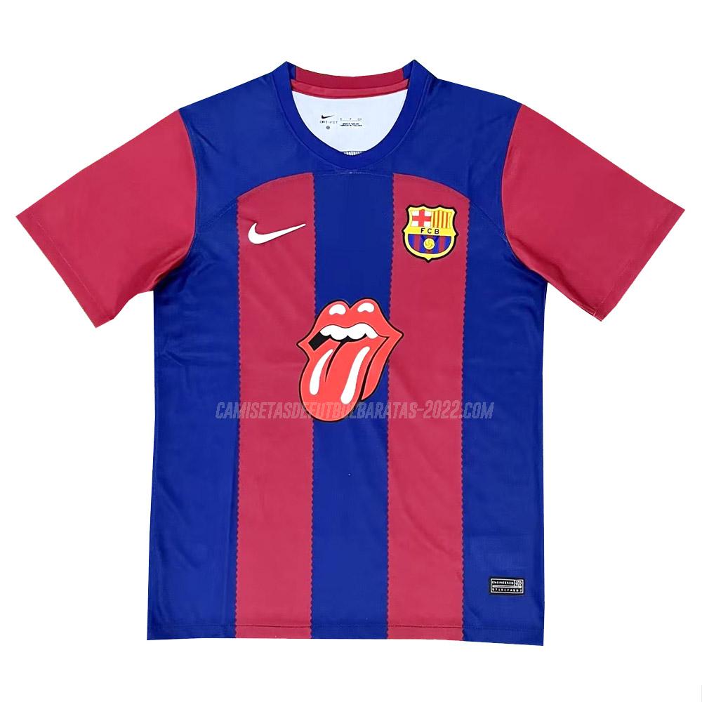 camiseta de la 1ª equipación barcelona rolling stones 2023-24