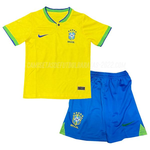 camiseta de la 1ª equipación brasil niños 2022