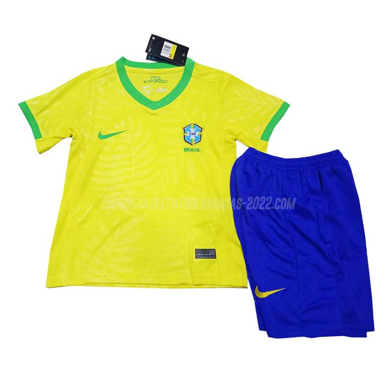 camiseta de la 1ª equipación brasil niños 2023