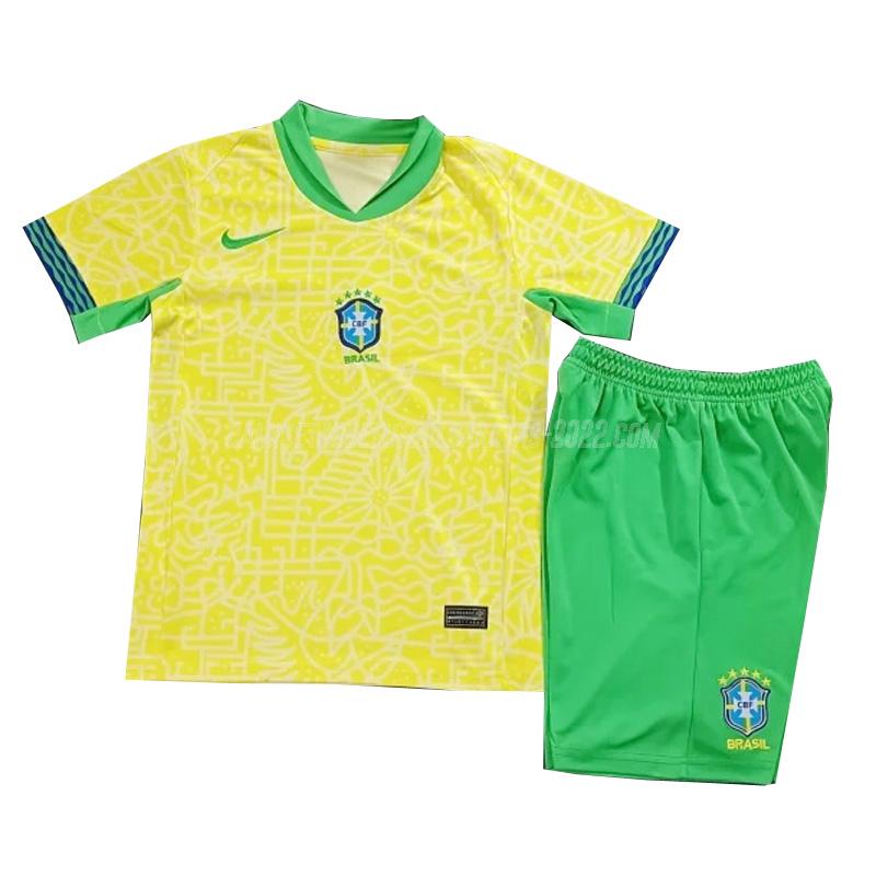 camiseta de la 1ª equipación brasil niños 2024