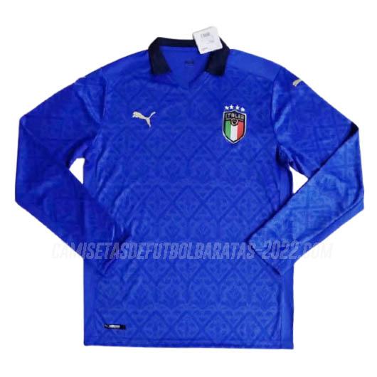 camiseta de la 1ª equipación italia manga larga 2020-21