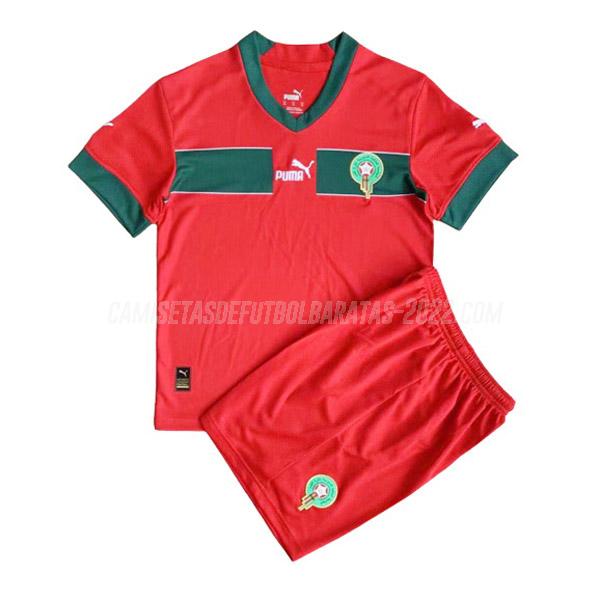 camiseta de la 1ª equipación marruecos niños 2022