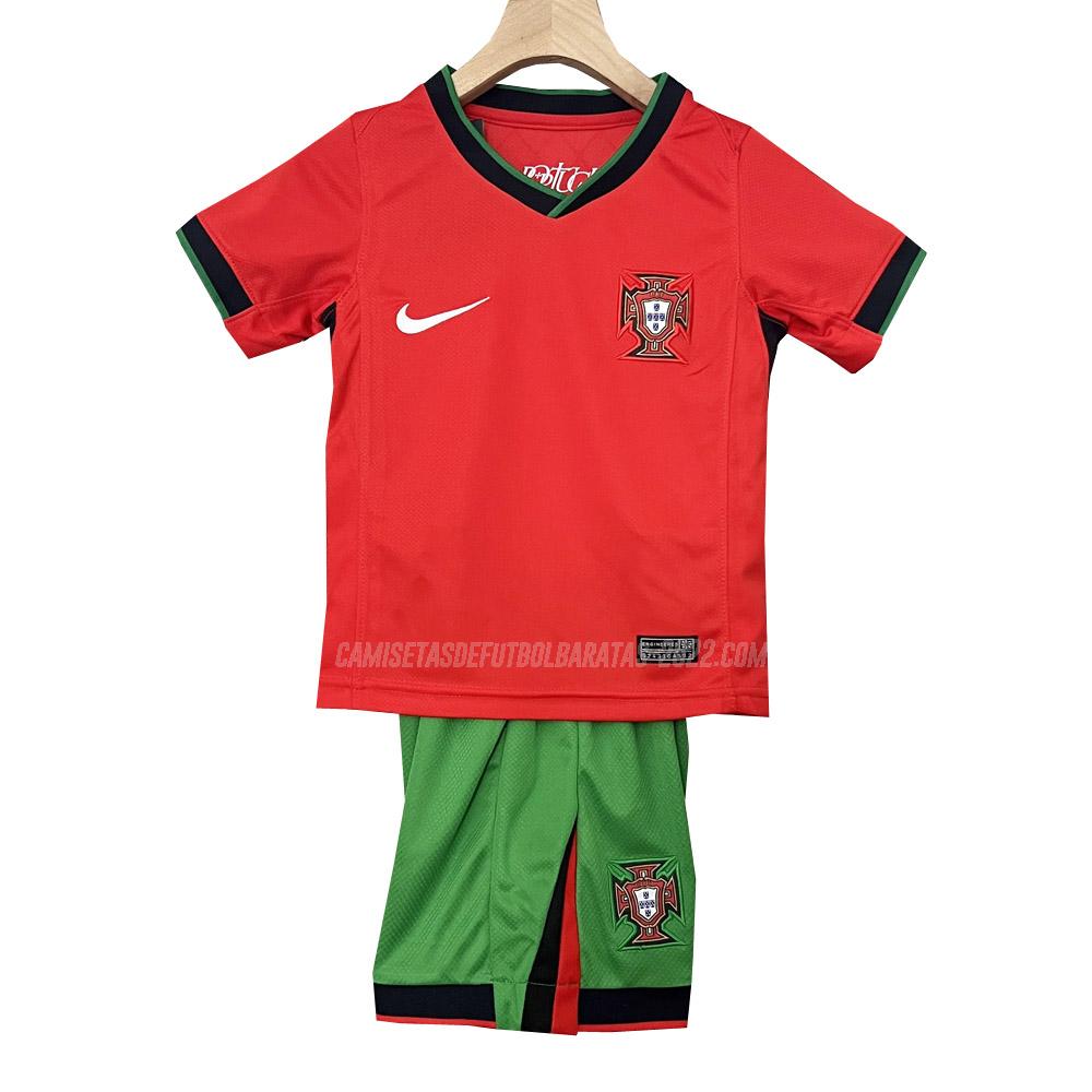 camiseta de la 1ª equipación portugal niños 2024