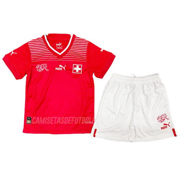 camiseta de la 1ª equipación suiza niños 2022 coppa del mondo
