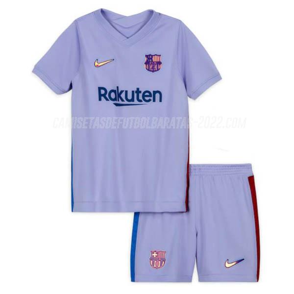 camiseta de la 2ª equipación barcelona niños 2021-22