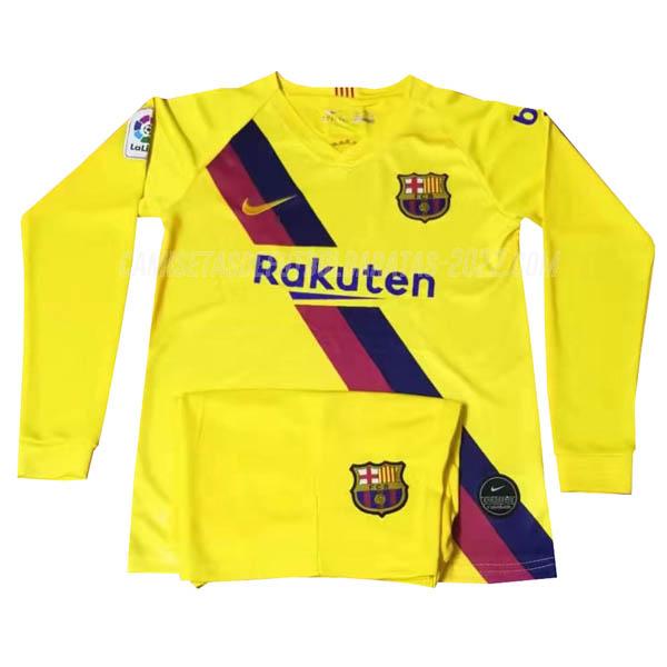 camiseta de la 2ª equipación barcelona niños manga larga 2019-2020