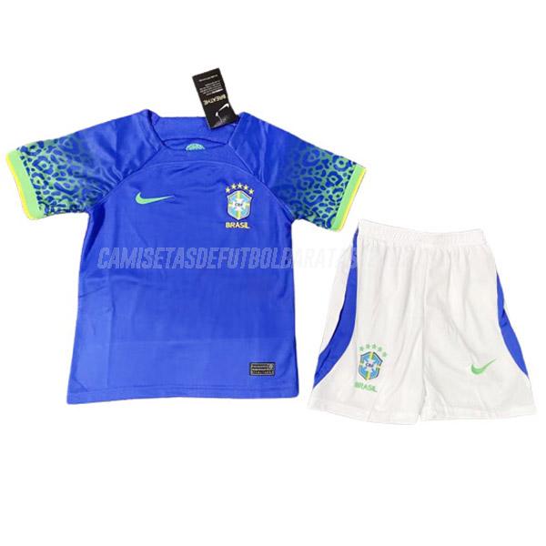 camiseta de la 2ª equipación brasil niños 2022