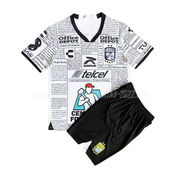 camiseta de la 2ª equipación club leon niños 2022-23