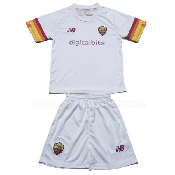 camiseta de la 2ª equipación roma niños 2021-22