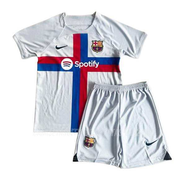 camiseta de la 3ª equipación barcelona niños 2022-23