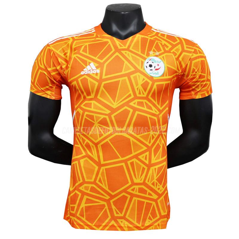 camiseta de la argelia edición de jugador portero naranja 2023