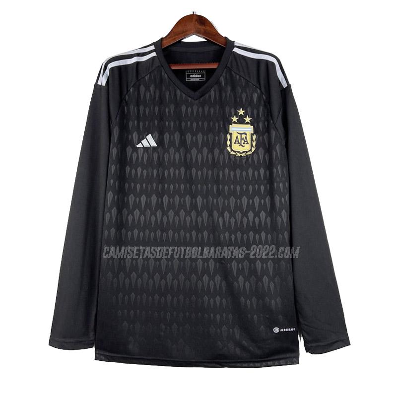 camiseta de la argentina portero manga larga negro 2023-24