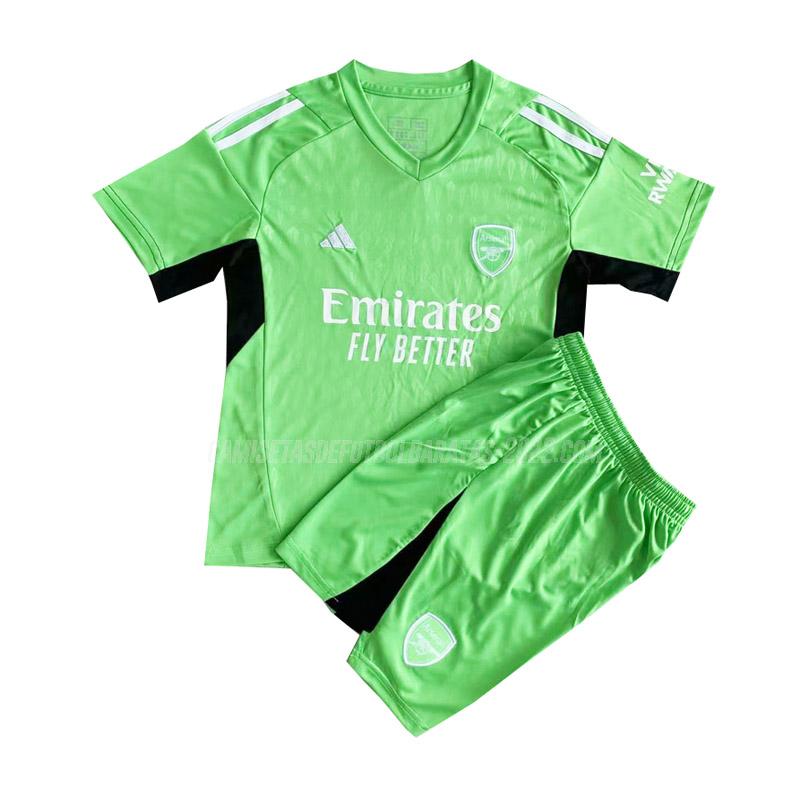 camiseta de la arsenal niños portero verde 2023-24