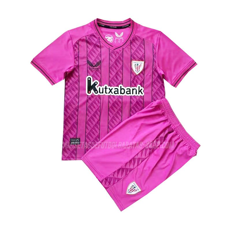camiseta de la athletic bilbao niños portero rosa 2023-24