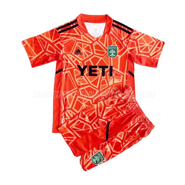 camiseta de la austin niños portero naranja 2022-23