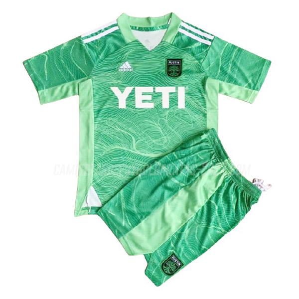 camiseta de la austin niños portero verde 2021-22