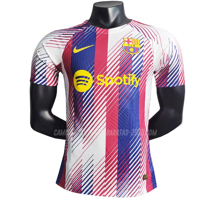 camiseta de la barcelona edición de jugador pre-match 2023-24