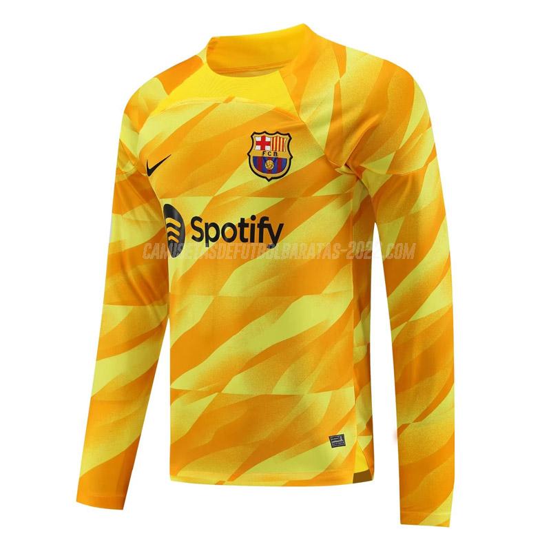 camiseta de la barcelona manga larga portero amarillo 2023-24