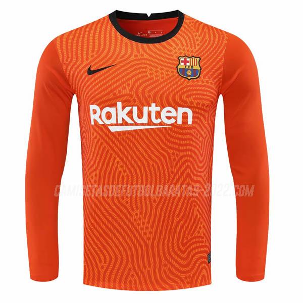 camiseta de la barcelona manga larga portero naranja 2020-21