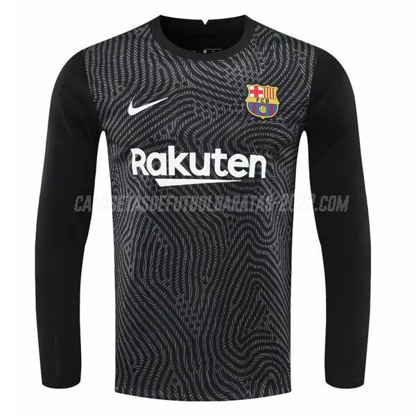 camiseta de la barcelona manga larga portero negro 2020-21