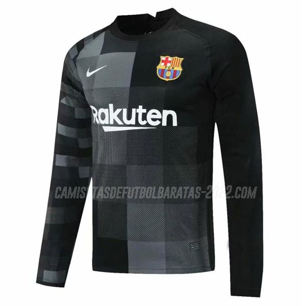 camiseta de la barcelona manga larga portero negro 2021-22