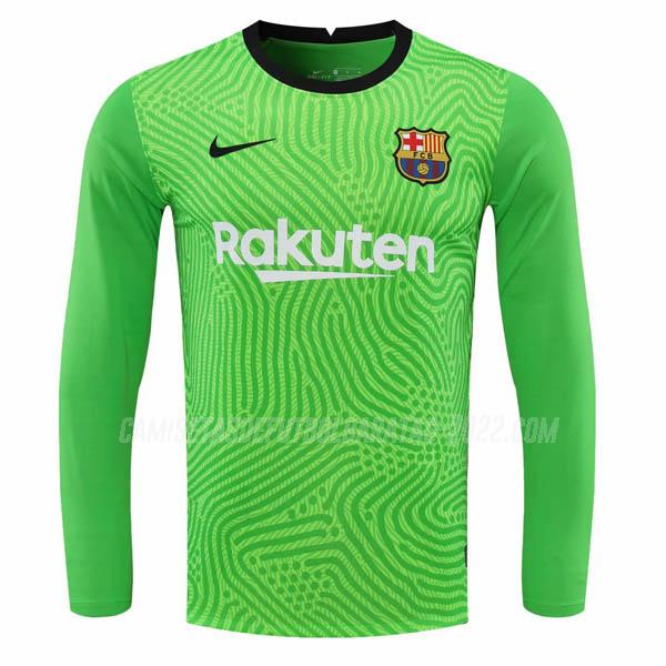 camiseta de la barcelona manga larga portero verde 2020-21