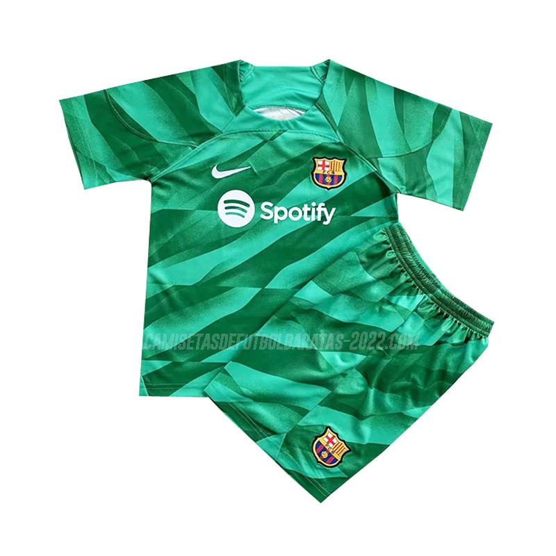 camiseta de la barcelona niños portero verde 2023-24