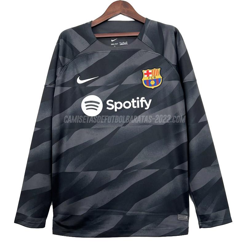 camiseta de la barcelona portero manga larga negro 2023-24