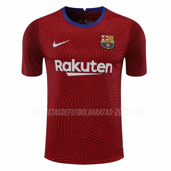 camiseta de la barcelona portero rojo 2020-21